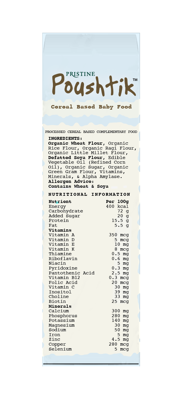 Poushtik Cereal Based Baby Food | Whole Grains | 6-24 Months