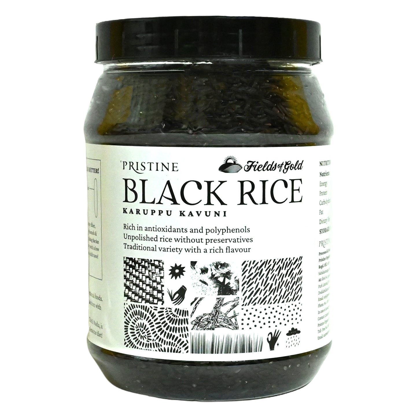 Fields of Gold - Black Rice Jar 1 kg