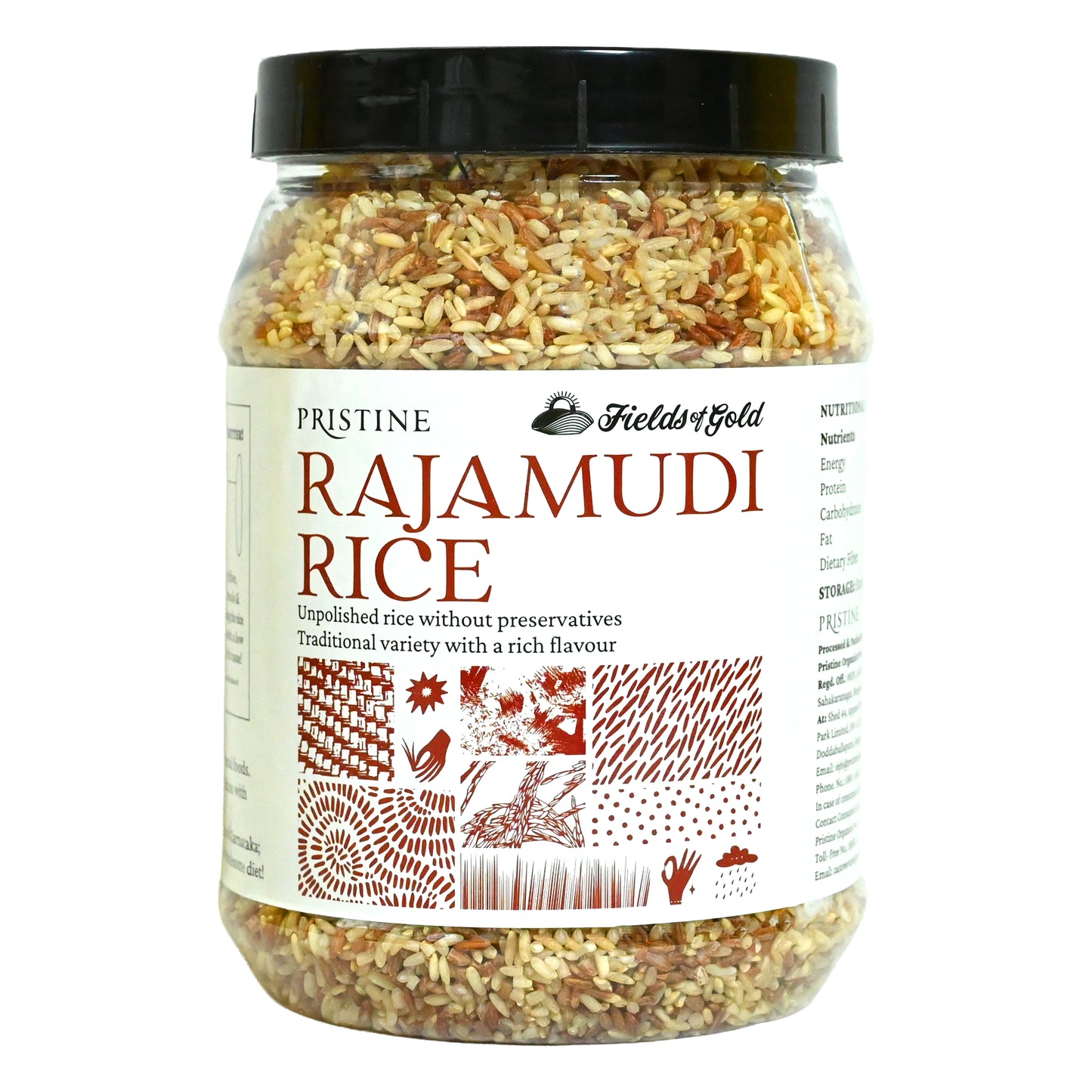 Fields of Gold - Rajamudi Rice Jar 1kg