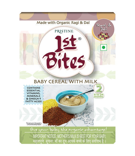 1st Bites Baby Cereal 300g | Organic Ragi & Dal | 8-24 months Stage 2