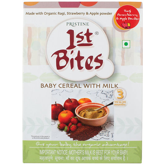1st Bites Baby Cereal 300g | Organic Ragi, Strawberry, Apple | 10-24 months Stage 3