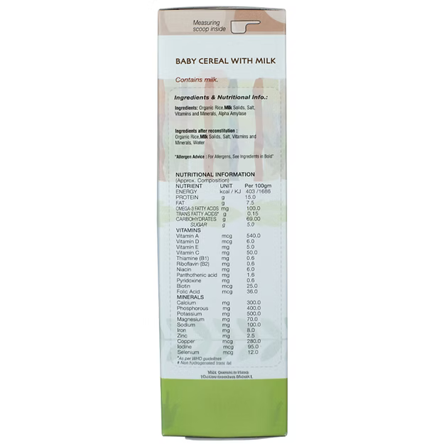 1st Bites Baby Cereal 300g | Organic Rice | (6-24 Months) Stage 1