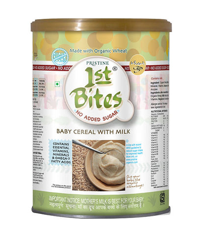 1st Bites Baby Cereal 400g | Organic Wheat-No Added Sugar | 6-24 Months Stage 1