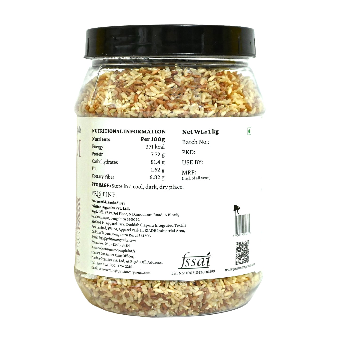 Fields of Gold - Rajamudi Rice Jar 1kg