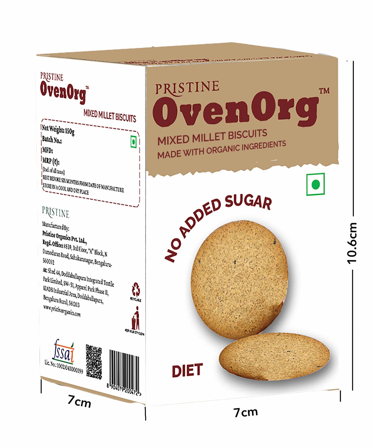 OvenOrg Diet Biscuits 150g
