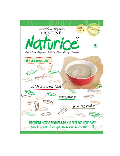 Naturice Baby Cereal 400g | Organic Whole Rice | 6-24 Months