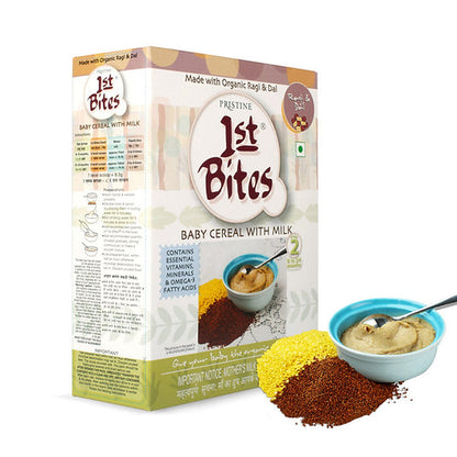 1st Bites Baby Cereal 300g | Organic Ragi & Dal | 8-24 months Stage 2