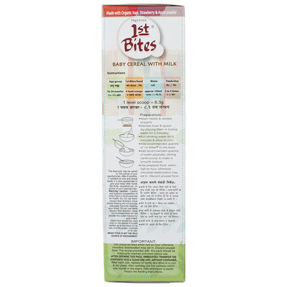 1st Bites Baby Cereal 300g | Organic Ragi, Strawberry, Apple | 10-24 months Stage 3