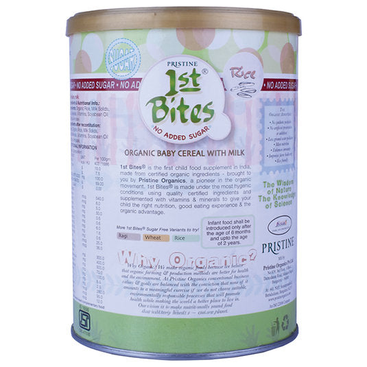 1st Bites Baby Cereal 400g | Organic Rice - No Added Sugar | 6-24 Months Stage-1
