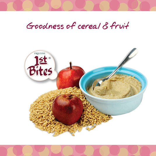 1st Bites Baby Cereal 300g | Organic Wheat & Apple | (8-24 months) Stage 2