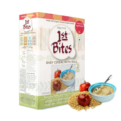 1st Bites Baby Cereal 300g | Organic Wheat & Apple | (8-24 months) Stage 2