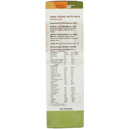 1st Bites Baby Cereal 300g | Organic Wheat, Spinach, Carrot | 10-24 months Stage 3