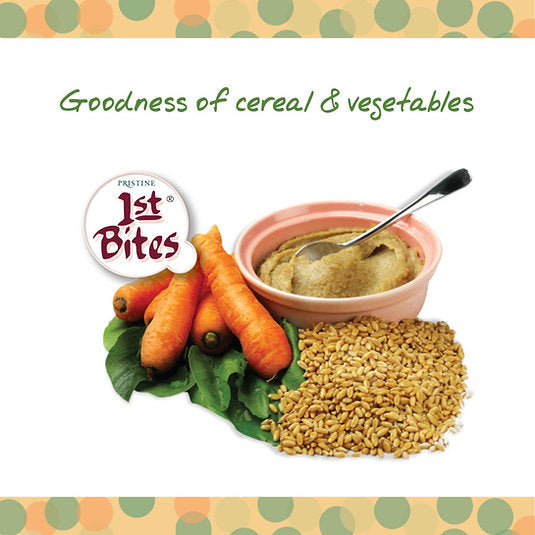 1st Bites Baby Cereal 300g | Organic Wheat, Spinach, Carrot | 10-24 months Stage 3