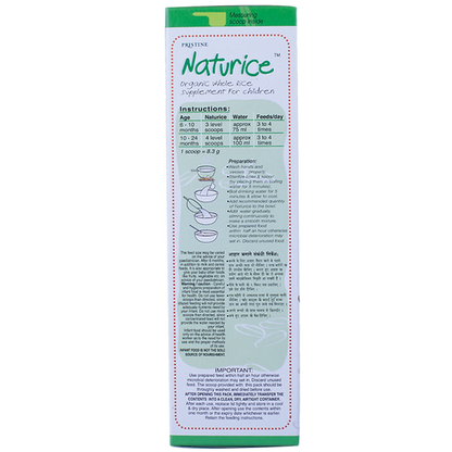 Naturice Baby Cereal 400g | Organic Whole Rice | 6-24 Months