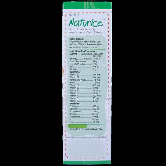 Naturice Baby Cereal 400g | Organic Whole Rice | 6-24 Months