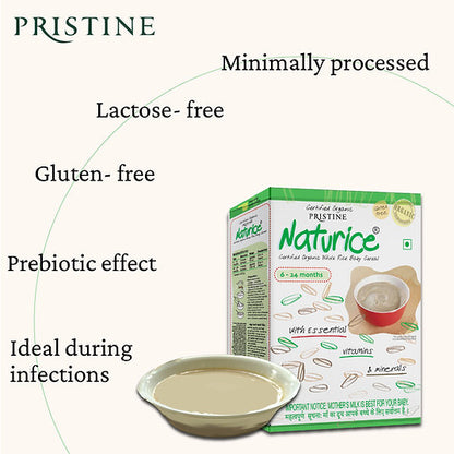 Naturice Baby Cereal 400g | Organic Whole Rice | 6-24 Months