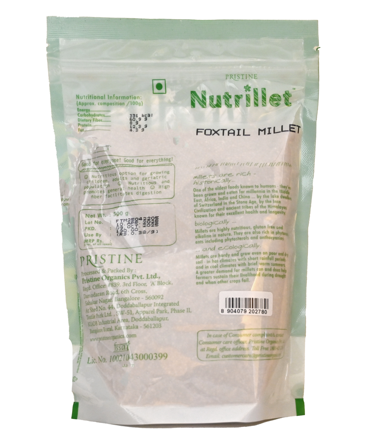Nutrillet Foxtail Millet 500g