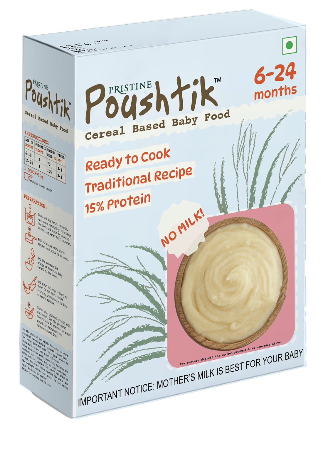 Poushtik Cereal Based Baby Food | Whole Grains | 6-24 Months