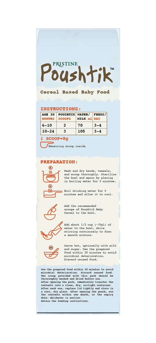 Poushtik Cereal Based Baby Food | Whole Grains | 6-24 Months